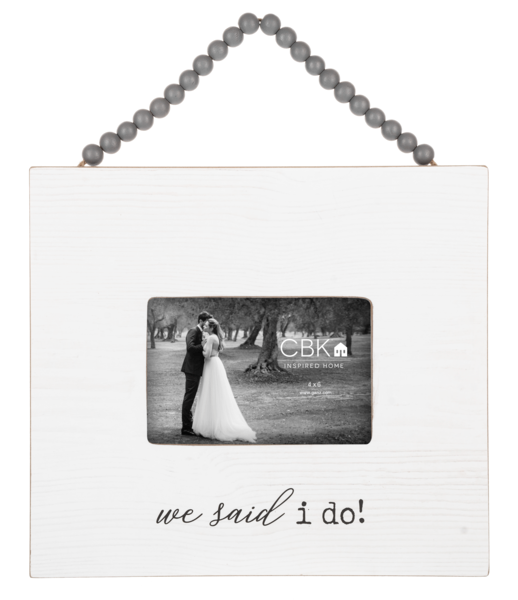 Beaded 4X6 Wedding Photo Frame
