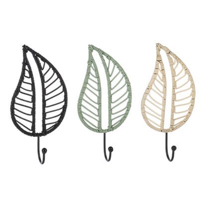 Natural Woven Leaf Hooks