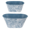 Embossed Wave Oval Planter