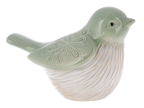 Reactive Glaze Bird with Debossed Medallion