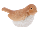 Reactive Glaze Bird with Debossed Medallion