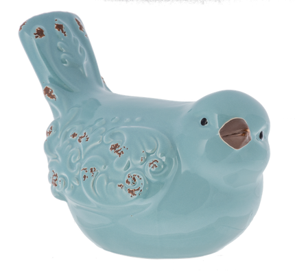 Distressed Scroll Wing Bird