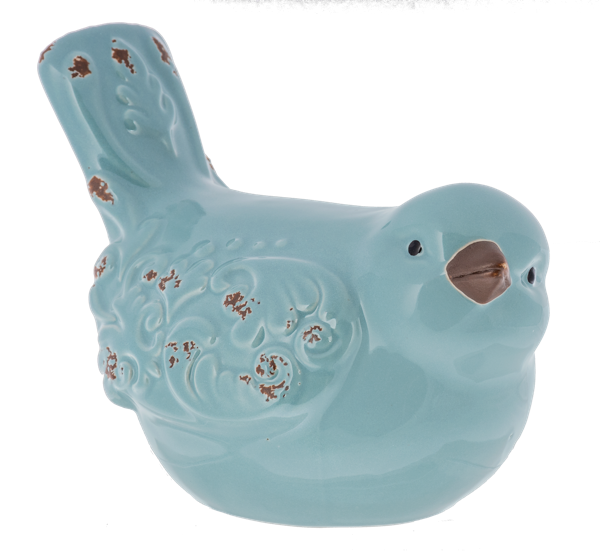 Distressed Scroll Wing Bird