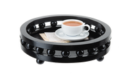 Black Round Beaded Tray