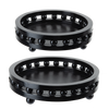 Black Round Beaded Tray