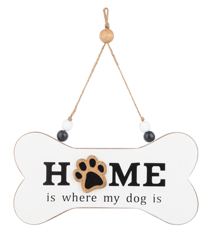 Home is Where my Dog is Hanging Wall Decor
