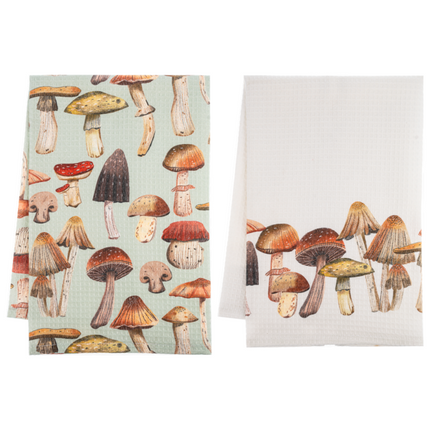 mushroom tea towel