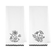 Embroidered Floral Tea Towel