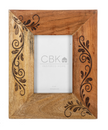 Natrural Carved Leaf 4x6 Frame