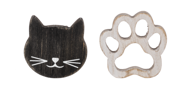 Cat & Paw Tabletop Tic-Tac-Toe Board