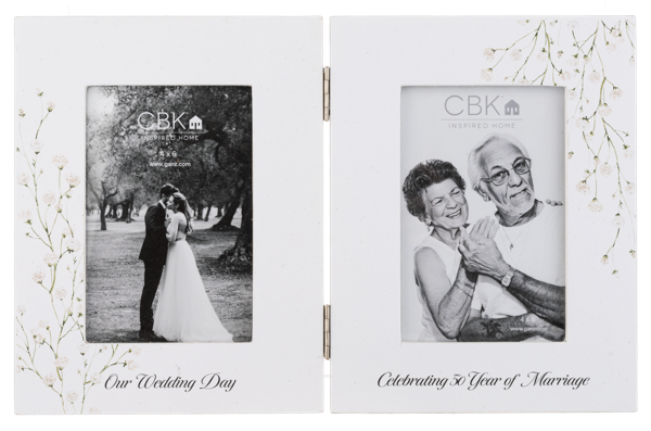 Our Wedding Day & 50th Anniversary Then/Now 4x6 Dual Frame