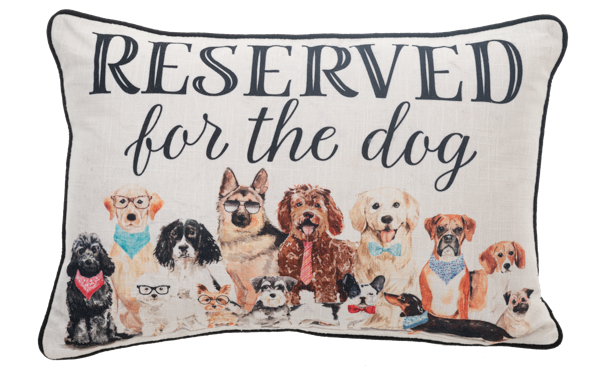 Reserved for the Dog Lumbar Pillow