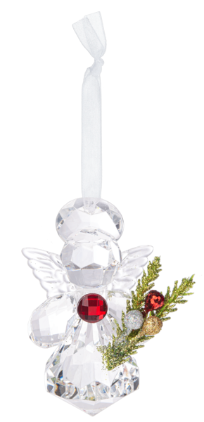 Kissing Krystals Angel Ornaments