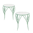 Sage & White Mini Table Plant Stand