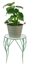Sage & White Mini Table Plant Stand