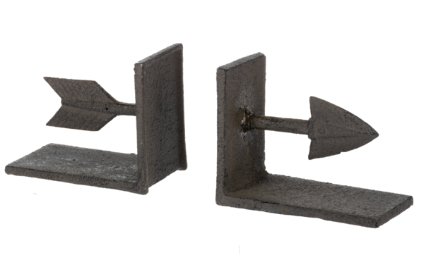 Cast Iron Arrow Bookends