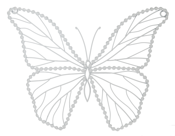 Wirework Butterfly with Beaded Edge Wall Decor