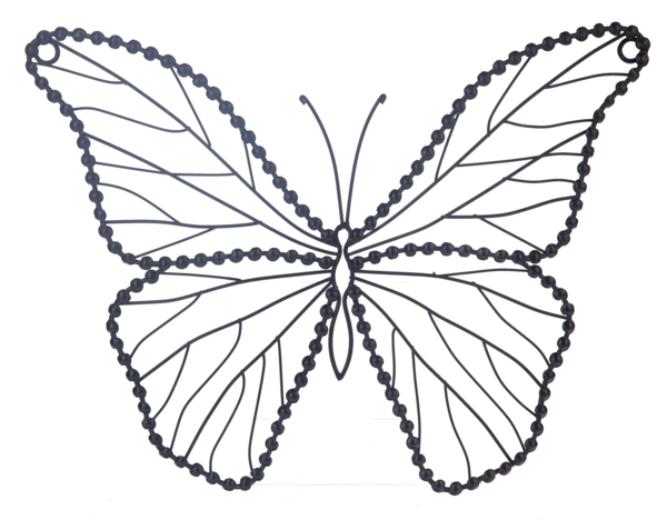 Wirework Butterfly with Beaded Edge Wall Decor