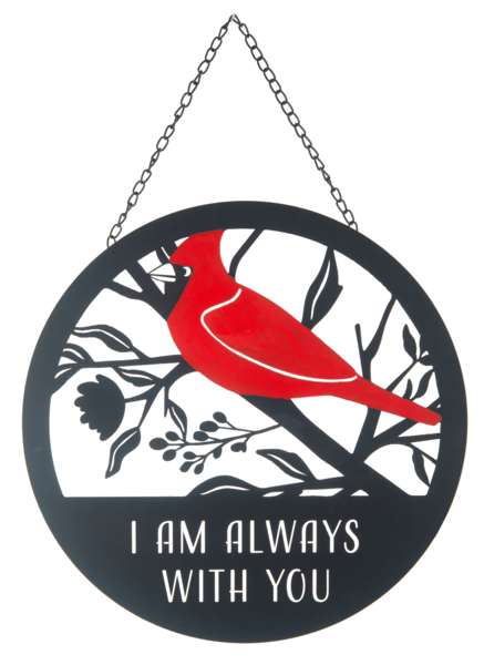 Round Laser Cut Cardinal Memorial Wall Decor