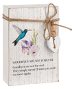 Hummingbird Memorial Message Block with Beaded Heart