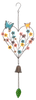 Colorful Flower & Butterfly Heart Wind Chime