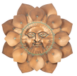 Copper Finish Sun Face Wall Decor