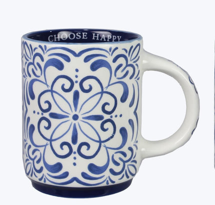 Ceramic Blue and White Talavera Mug