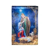 Holy Night Nativity Garden Flag