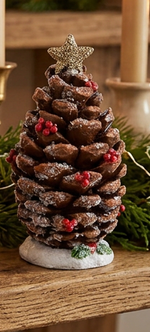 Pinecone Tree Figurines