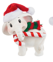 The White Elephant - Figurines with Santa Hats