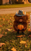 Furry Fall Highland Cow Figurines
