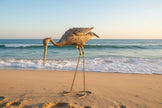 Iron Distressed Crane statue