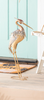 Iron Distressed Crane statue