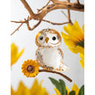 Fall owl with sunflower