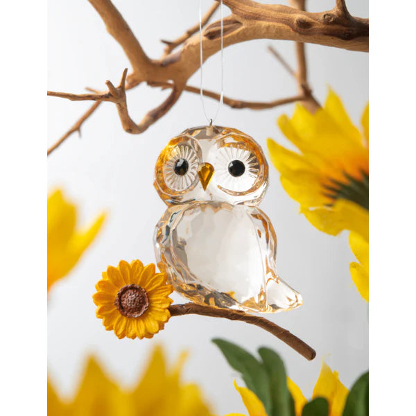 Fall owl with sunflower