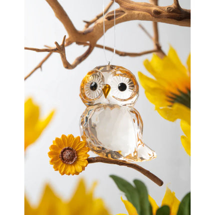 Fall owl with sunflower
