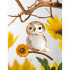 Fall owl with sunflower