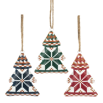 Knit Snowflake Pattern Tree Ornament