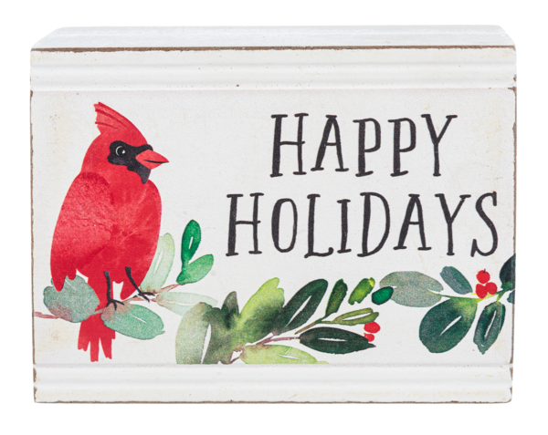 Christmas Cardinal Message Block