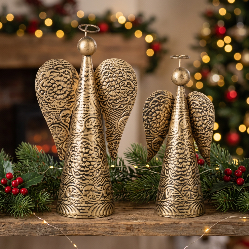 Embossed Gold Angel