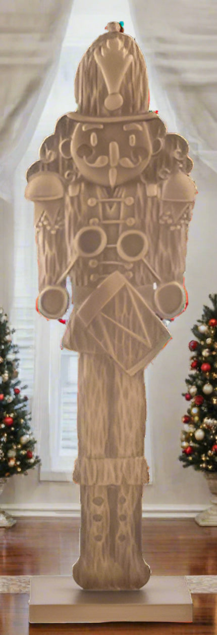 Carved Antique Gold Drumming Nutcracker