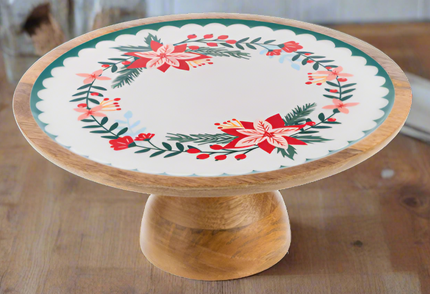 Holiday Floral Cake Stand