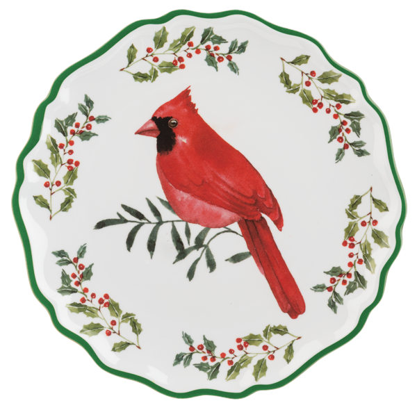 Christmas Cardinal Plate