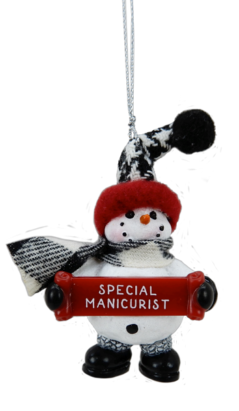 Snowman Ornament - Special Manicurist