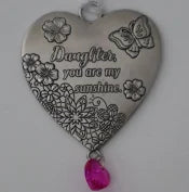 Language of Love Heart Zinc Ornaments