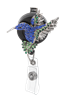 Hummingbird Crystal badge reel
