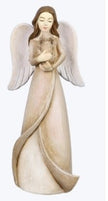 Angel holding a cat or dog