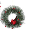 Natural Fiber Cardinal on Artificial Wreath