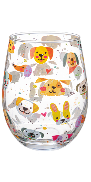 Dog or Cat stemless wine glass