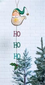 Metal Ho HO HO Santa wall hanging